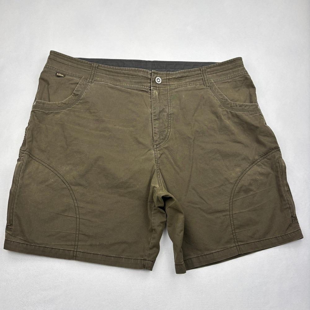 KUHL Hiking Shorts Mens 42 Brown Vintage Patina Dye Cargo Utility Outdoor Trail